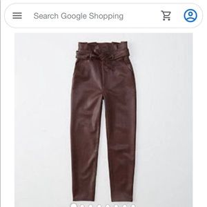 Abercrombie paper bag leather pants
